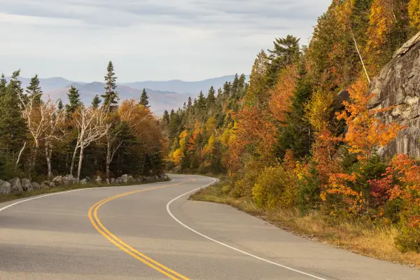 Fall foliage on the Whiteface Veterans' Memorial Highway