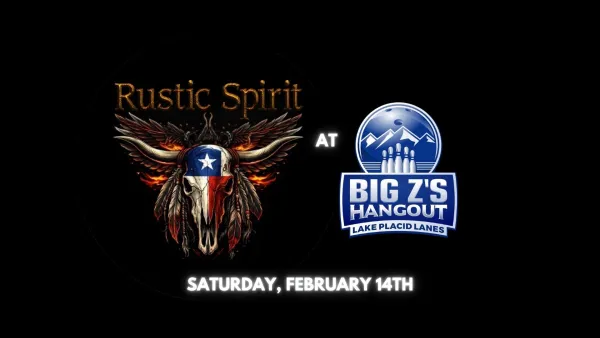 Rustic Spirit and Big Z's Hangout graphic. 