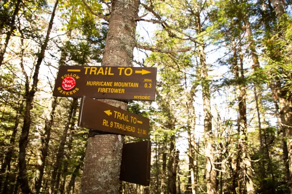 Hurricane Mountain is a popular peak.
