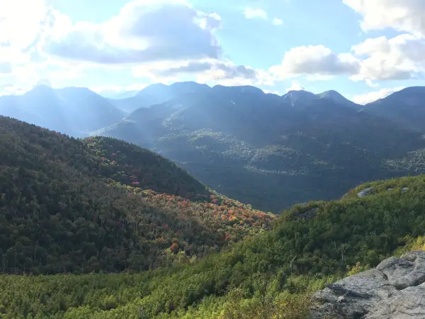 The Great Range from Bear Den Mountain trail.