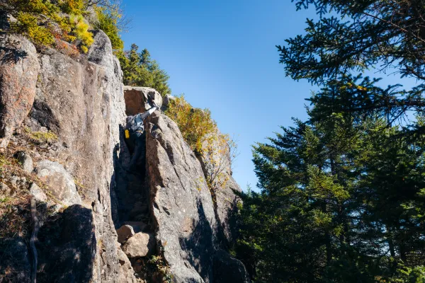 The crevice on Catamount.