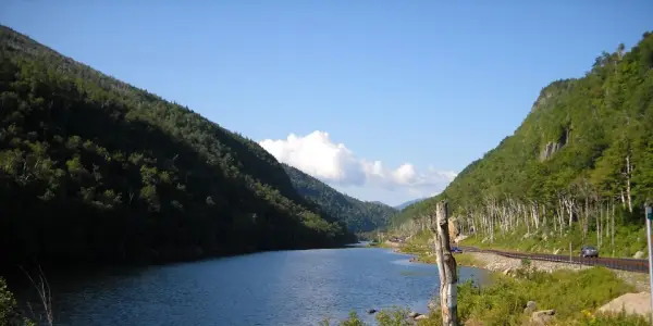 A stunning place in any season, the Cascade Lakes are just beneath sheer cliffs.