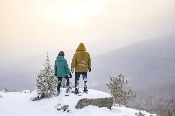 The view from the top of Cobble Lookout during winter