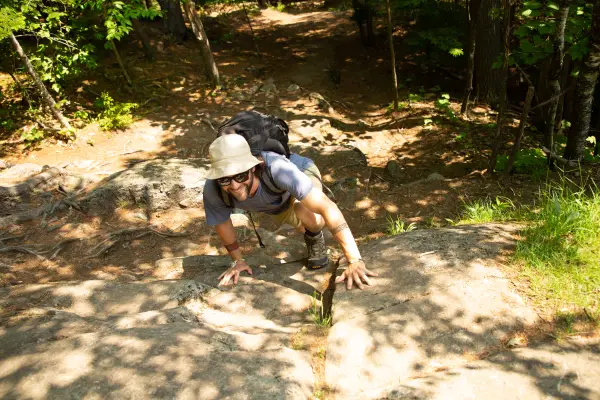 There will be rocks to scramble over.