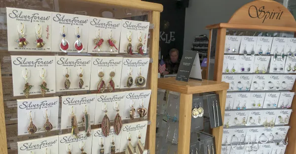 Earrings handing in Sparkle Store