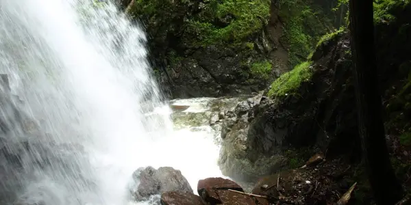 Near the edge of a waterfall