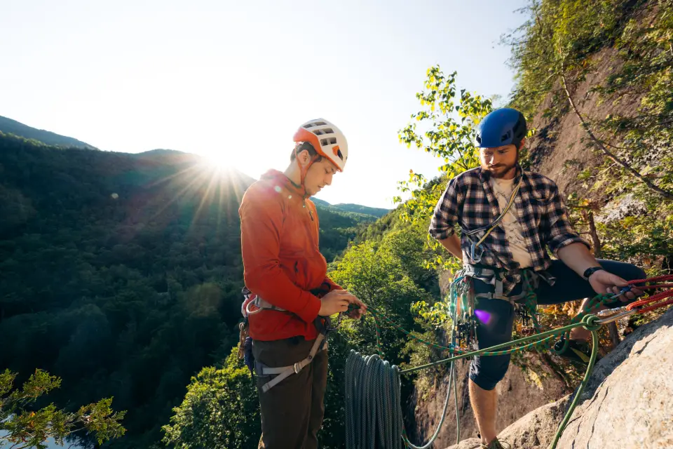 Two climbers on in Keene.