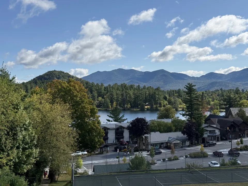 The beginning fall foliage in Lake Placid.