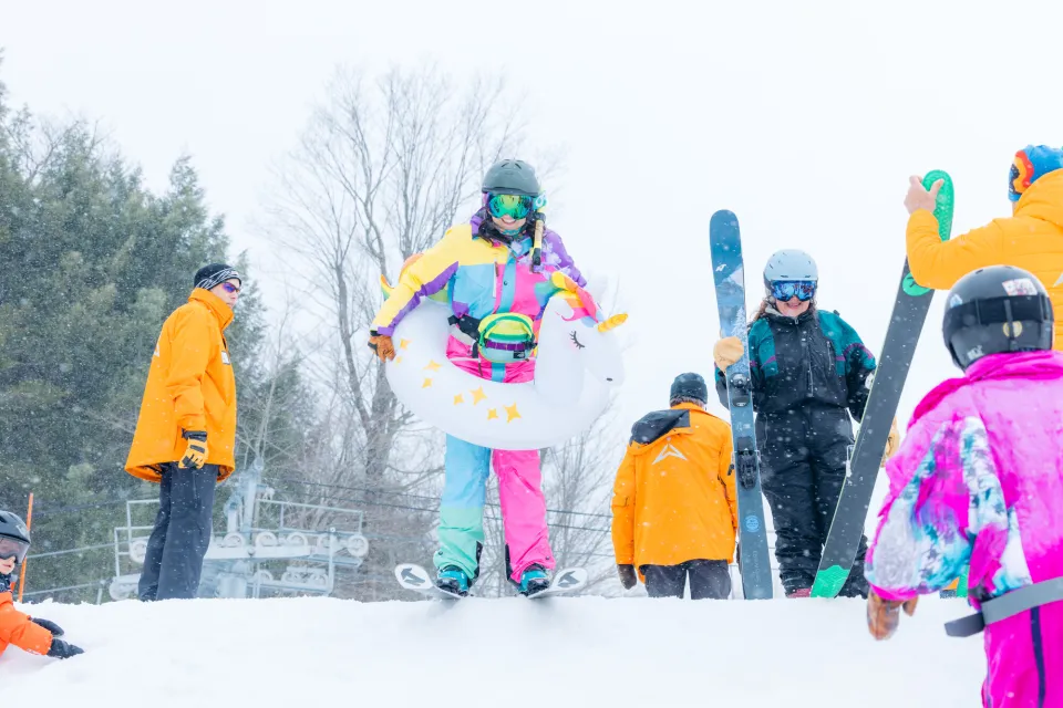 A spring skiing event at Whiteface Mountain.