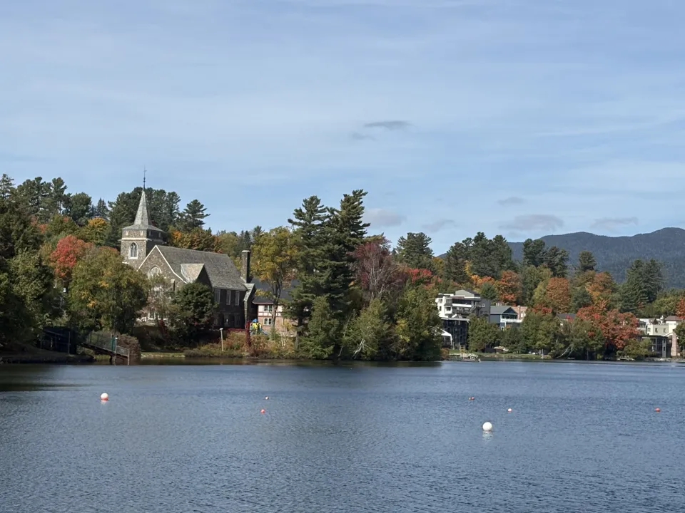 Fall foliage views in Lake Placid.