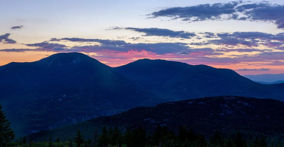 Sunset in the mountains