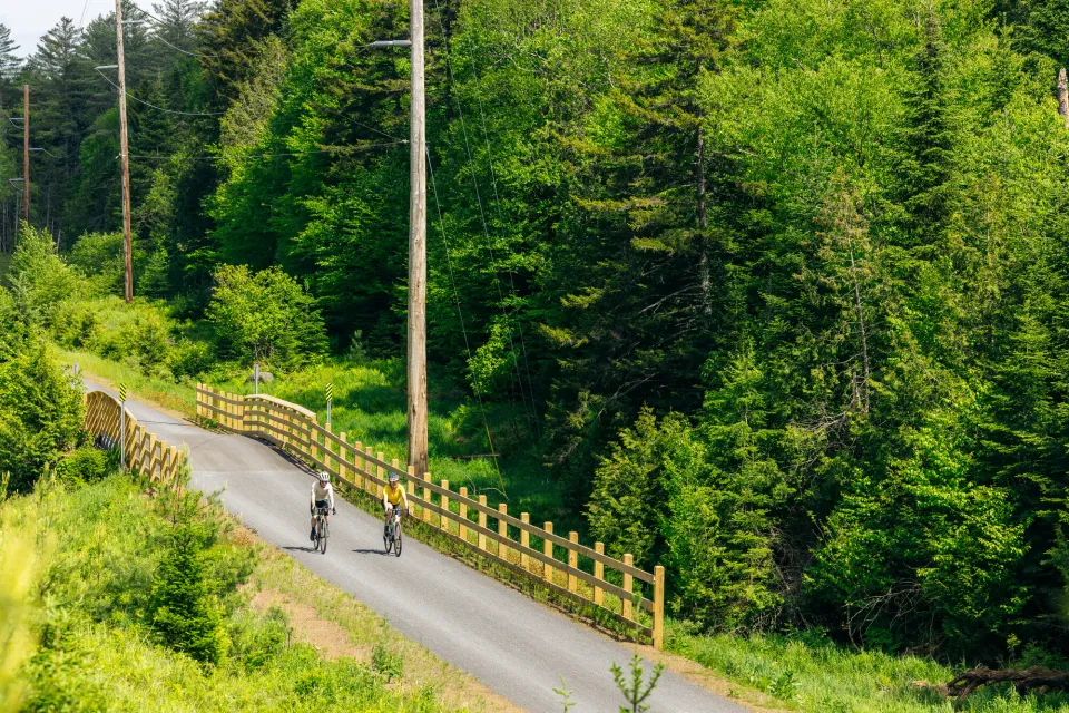 Biking on the Rail Trail.