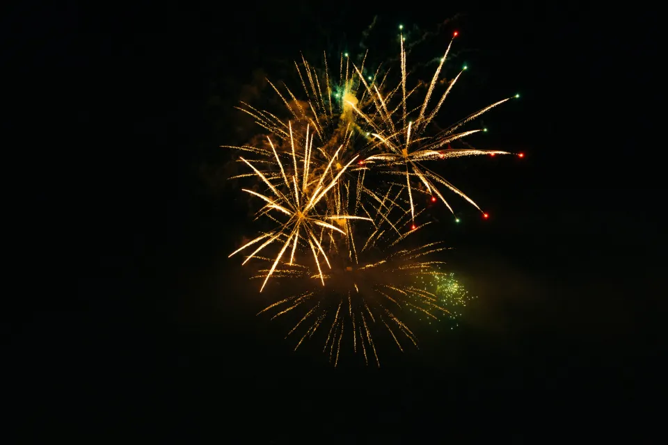 Fireworks in Lake Placid.