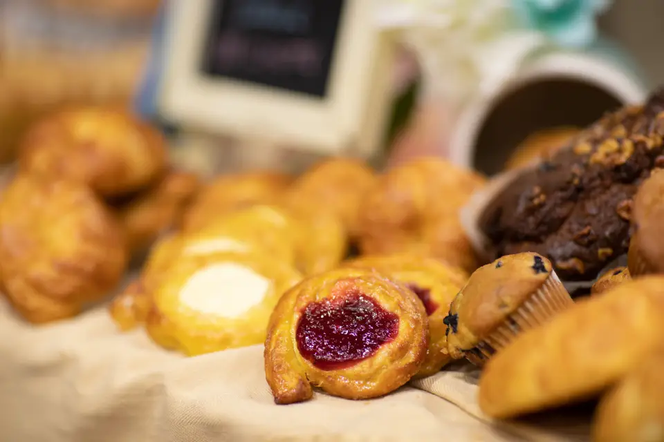 A plate of pastries.