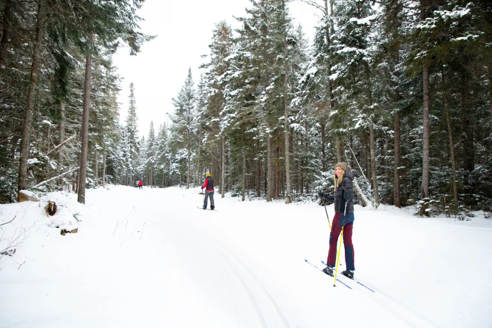 Cross-country skiing at Van Hoevenberg.