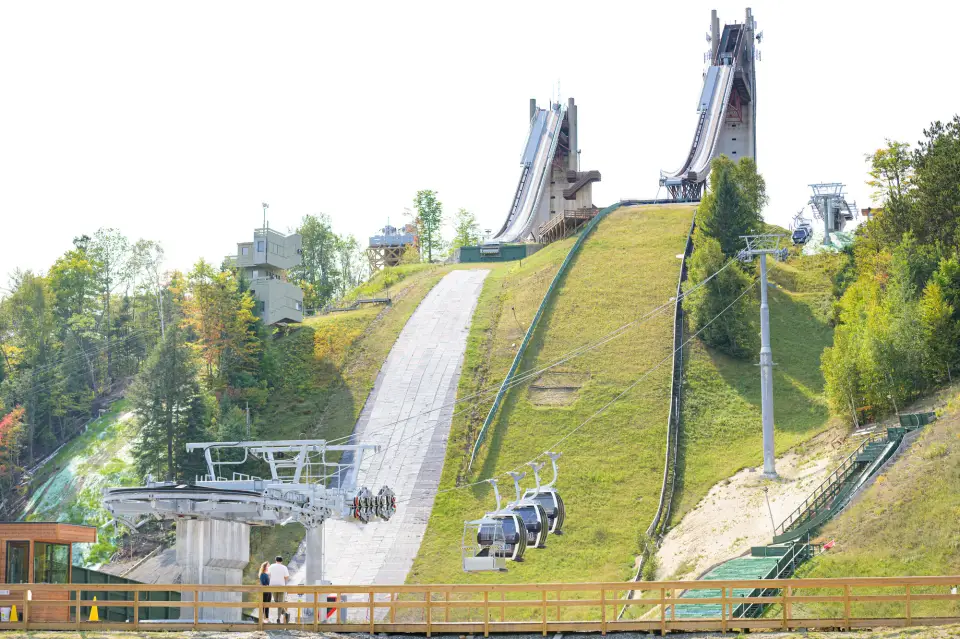 Lake Placid ski jumps in summer
