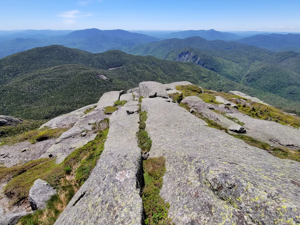 Looking down from the alpine summit of Iroquois