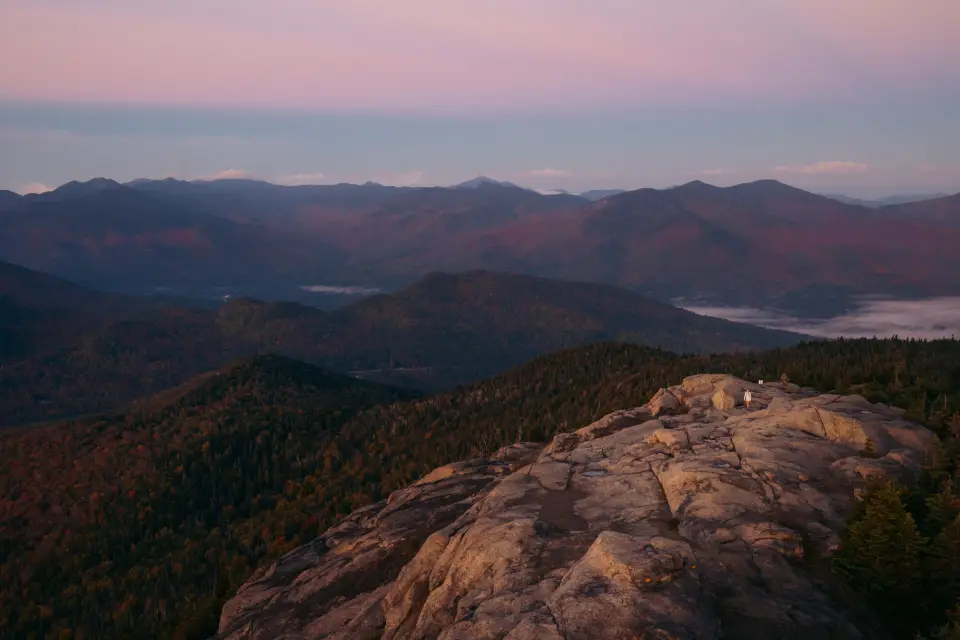 The summit of Hurricane Mountain in the fall.